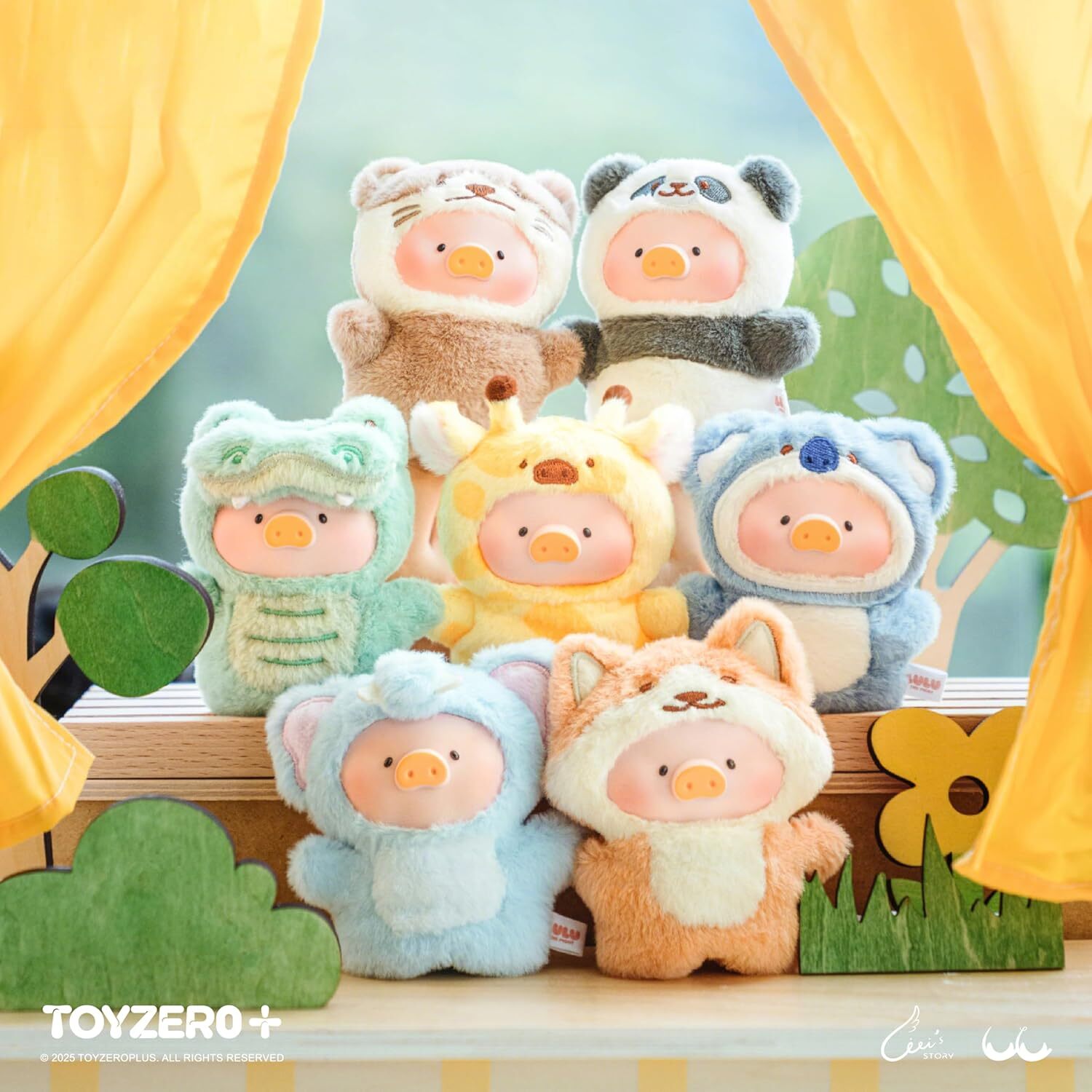 Alternative view of Toyzero+ Lulu The Piggy Blind Box Figures - Puppet Show Series Plush Keychain Blind Boxes Figurines Finger Puppet Toy Cute Stuffed Animals Mystery Box Collectible Decorations Birthday Gift, Single Box