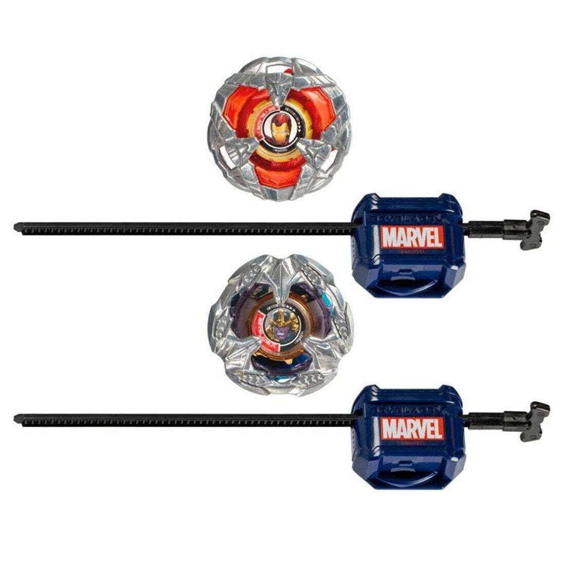 Alternative view of Takara Tomy Beyblade X Marvel Bxg-29 Iron Man 4-80B Vs. Thanos 4-60P