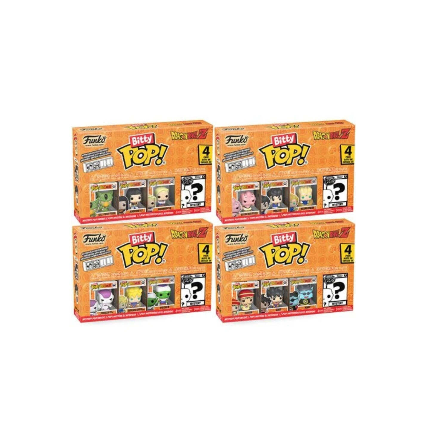 Dragon Ball Z Bitty Pop! Mini-Figure 4-Pack Random