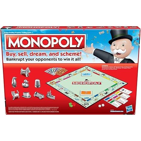 Monopoly Game, Family Board Games For 2 To 6 Players & Kids Ages 8 And Up, Includes 8 Tokens - Image 3