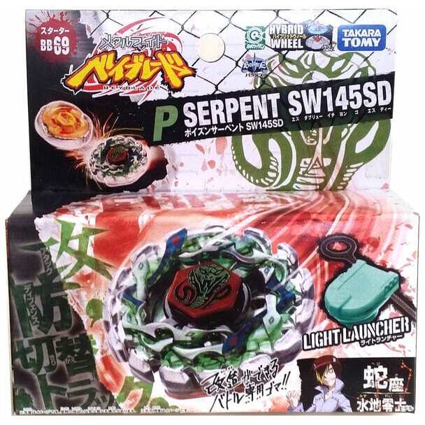 Takara Tomy Poison Serpent Sw145Sd Metal Fusion Beyblade Starter W/ Launcher Bb-69